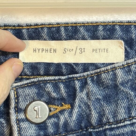 Anthropologie Pilcro & Letterpress Hyphen Fringe Hippie Crop Jeans Sz 31 Petite - Picture 5 of 12